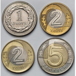 1-5 złotych 1992-1995 - zestaw (4szt)