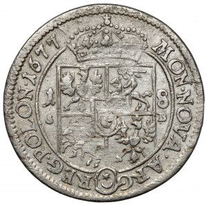 Jan III Sobieski, Ort Bydgoszcz 1677 SB - z obwódką
