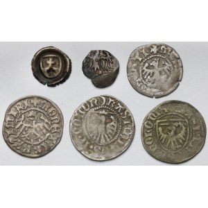 Warneńczyk - Olbracht, od Brakteata do Półgrosza - zestaw (6szt)