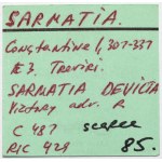 Konstantyn I Wielki (306-337 n.e.) Follis, Trier - SARMATIA DEVICTA