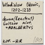 Wielkopolska, Władysław Odonic, Denar brakteatowy, Gniezno - popiersie Św. Wojciecha