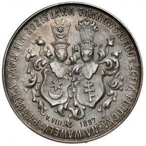 Medal, zaślubiny Zdzisława Tarnowskiego i Zofii Potockiej 1897