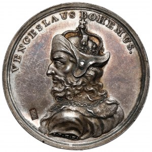 Medal SUITA KRÓLEWSKA - Wacław II Czeski - SREBRO