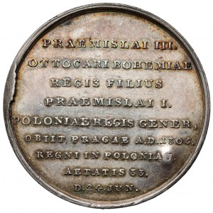 Medal SUITA KRÓLEWSKA - Wacław II Czeski - SREBRO