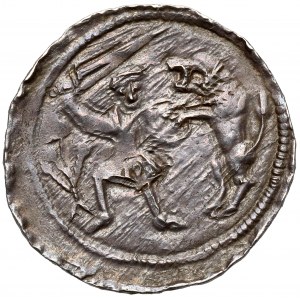 Władysław II Wygnaniec, Denar - Walka z lwem
