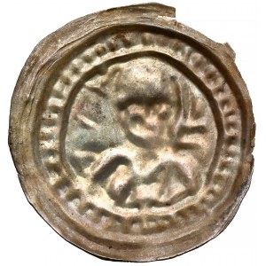 Mieszko III Stary (1173-1202), Brakteat hebrajski - Książę z liściem palmowym
