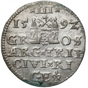 Zygmunt III Waza, Trojak Ryga 1592
