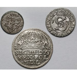 Zygmunt III Waza, od Denara do Grosza 1596-1611 - zestaw (3szt)