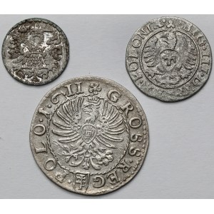 Zygmunt III Waza, od Denara do Grosza 1596-1611 - zestaw (3szt)