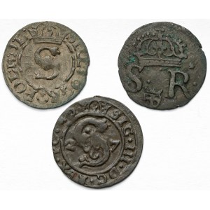 Zygmunt III Waza, Szelągi i trzeciak 1622-1627 - zestaw (3szt)
