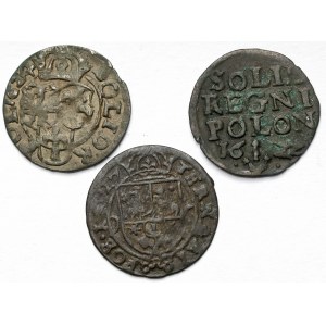 Zygmunt III Waza, Szelągi i trzeciak 1622-1627 - zestaw (3szt)