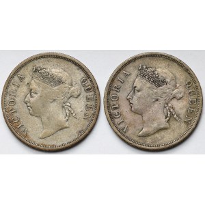 Straits Settlements, Wiktoria, 50 centów 1893-1898 - zestaw (2szt)