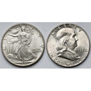 USA, 1/2 dolara 1943 i 1952 - zestaw (2szt)