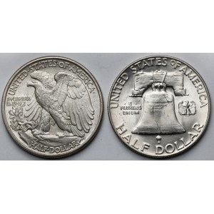 USA, 1/2 dolara 1943 i 1952 - zestaw (2szt)