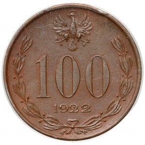 Próba 100 marek 1922 Józef Piłsudski