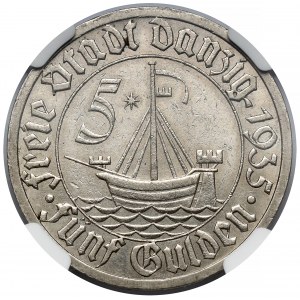 Gdańsk, 5 guldenów 1935 Koga