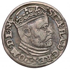 Stefan Batory, Trojak Olkusz 1586 - NH w otoku - rzadki