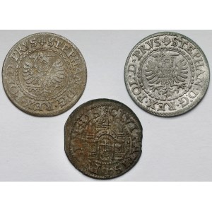 Stefan Batory i Wolne Miasto Ryga, Szelągi 1578-1582 - zestaw (3szt)