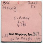 Stefan Batory, Dukat Gdańsk 1586