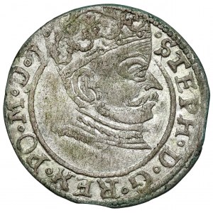 Stefan Batory, Grosz Ryga 1581 - pełna data - b.ładny