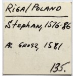 Stefan Batory, Grosz Ryga 1581 - pełna data - b.ładny