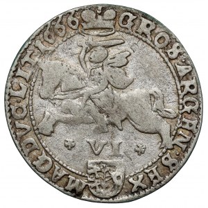 Jan II Kazimierz, Szóstak Wilno 1666 TLB