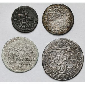 Jan II Kazimierz, od boratynki do szóstaka 1662-1667 - zestaw (4szt)