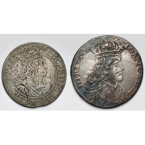 Jan II Kazimierz, Szóstak 1664 i Ort 1655 - zestaw (2szt)