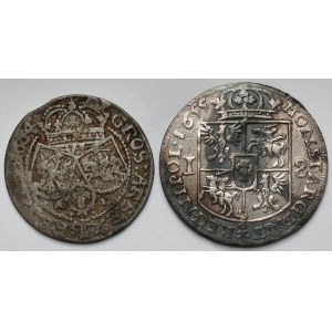 Jan II Kazimierz, Szóstak 1664 i Ort 1655 - zestaw (2szt)