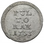 August III Sas, Półtorak Lipsk 1753 - PULTORAK - ex. Karolkiewicz