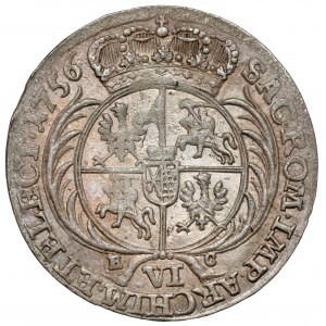 August III Sas, Szóstak Lipsk 1756 EC