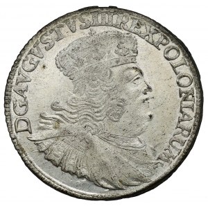 August III Sas, Dwuzłotówka Lipsk 1753 - 8 GR - masywne