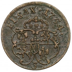August III Sas, Grosz Grünthal? 1754 (3) - antyczna - ex. Karolkiewicz