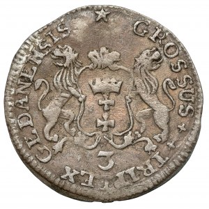 August III Sas, Trojak Gdańsk 1758
