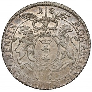 August III Sas, Ort Gdańsk 1760 REOE - miecz rozdziela