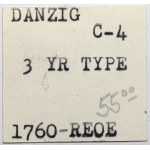 August III Sas, Ort Gdańsk 1760 REOE - miecz rozdziela
