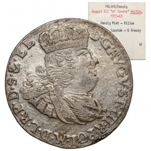 August III Sas, Szóstak Gdańsk 1763 REOE - ex. Karolkiewicz
