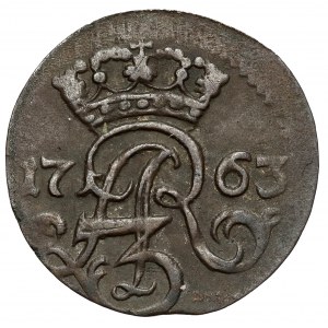 August III Sas, Szeląg Elbląg 1763 FLS