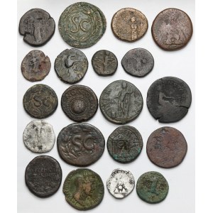 Rzym Prowincjonalny, od AE17 do AE29 - w tym drachmy - zestaw (20szt)