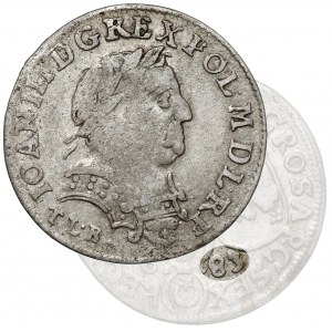 Jan III Sobieski, Szóstak Kraków 1683-C - BEZ korony - B.RZADKI