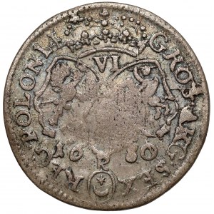 Jan III Sobieski, Szóstak Kraków 1680 TLB - litera K - rzadki