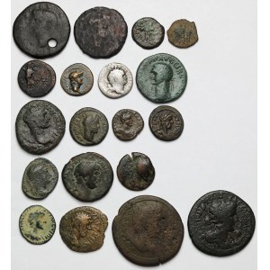 Rzym Prowincjonalny, od AE15 do AE35 - w tym drachma - zestaw (19szt)