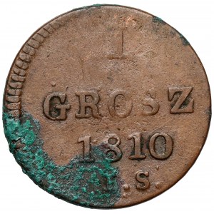 Księstwo Warszawskie, Grosz 1810 IS - pierwszy - duży orzeł