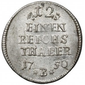 Śląsk, Fryderyk II Wielki, 1/12 talara 1750-B, Wrocław