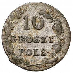 Powstanie Listopadowe, 10 groszy 1831 KG - hybryda - rzadka