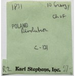 Powstanie Listopadowe, 10 groszy 1831 KG - hybryda - rzadka