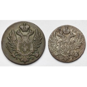 1 grosz 1825 i 5 groszy 1816 - zestaw (2szt)