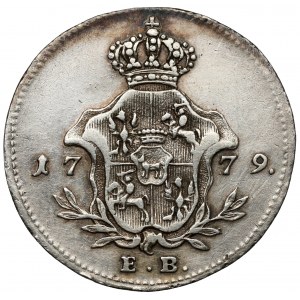 Poniatowski, Odbitka w srebrze dukata 1779 EB
