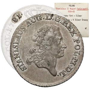 Poniatowski, Złotówka 1781 EB - ex. Karolkiewicz - bardzo rzadka