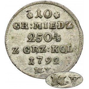 Poniatowski, 10 groszy 1792 MV - Monetaria Varsoviensis